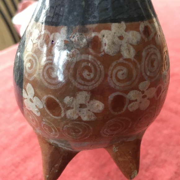 Mexican folk art pottery bird signed - Picture 4 of 9